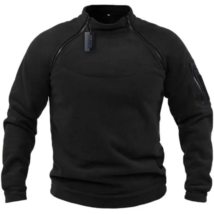 RECON GS2 Polar Fleece Tactical Windproof Thermal Pullover With Heat-Regulating Zipper