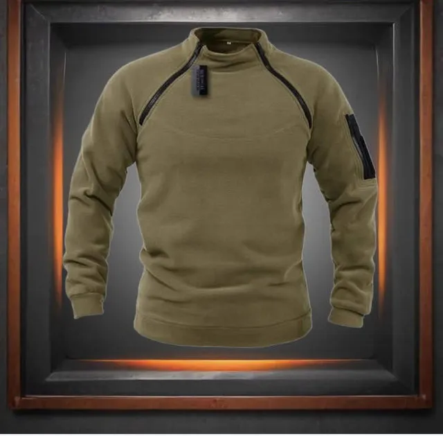 RECON GS2 Polar Fleece Tactical Windproof Thermal Pullover With Heat-Regulating Zipper