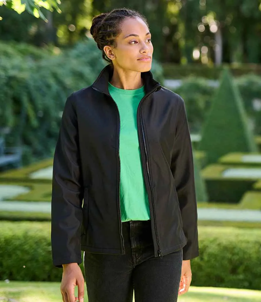 Regatta Ladies Ablaze Printable Soft Shell Jacket | Black/Black