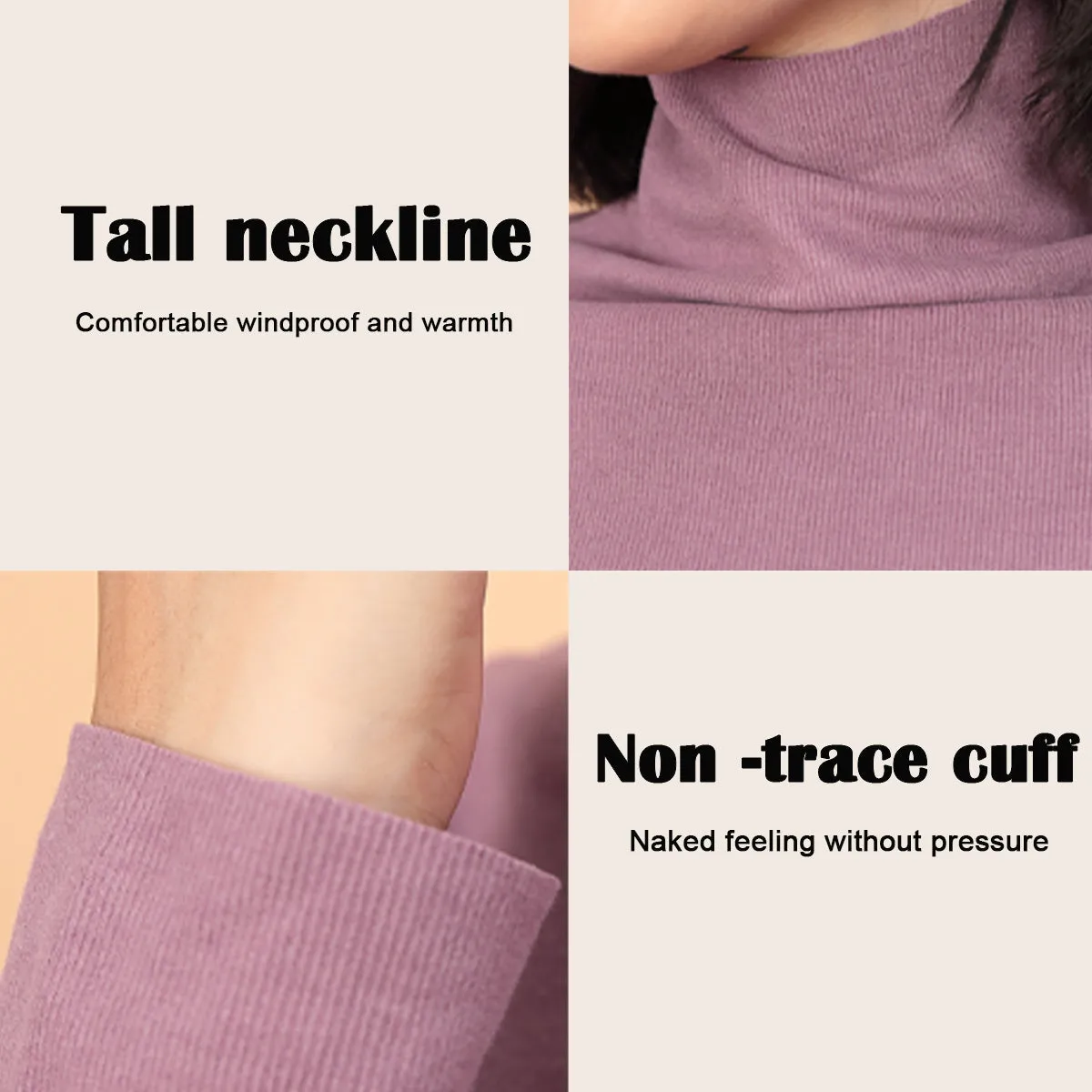 Sidiou Group Winter Women Slim Fit Long Sleeve Bottoming T Shirt Ladies Dralon Thickened High Neck Fleece Elastic Thermal Underwear Top
