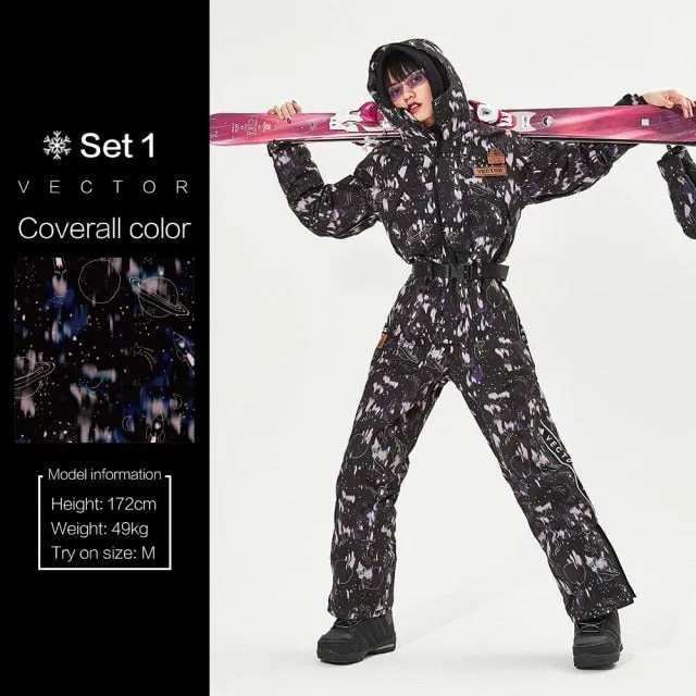 Ski Pants Straight Full Overalls Winter Warm Windproof Waterproof Outdoor Sports