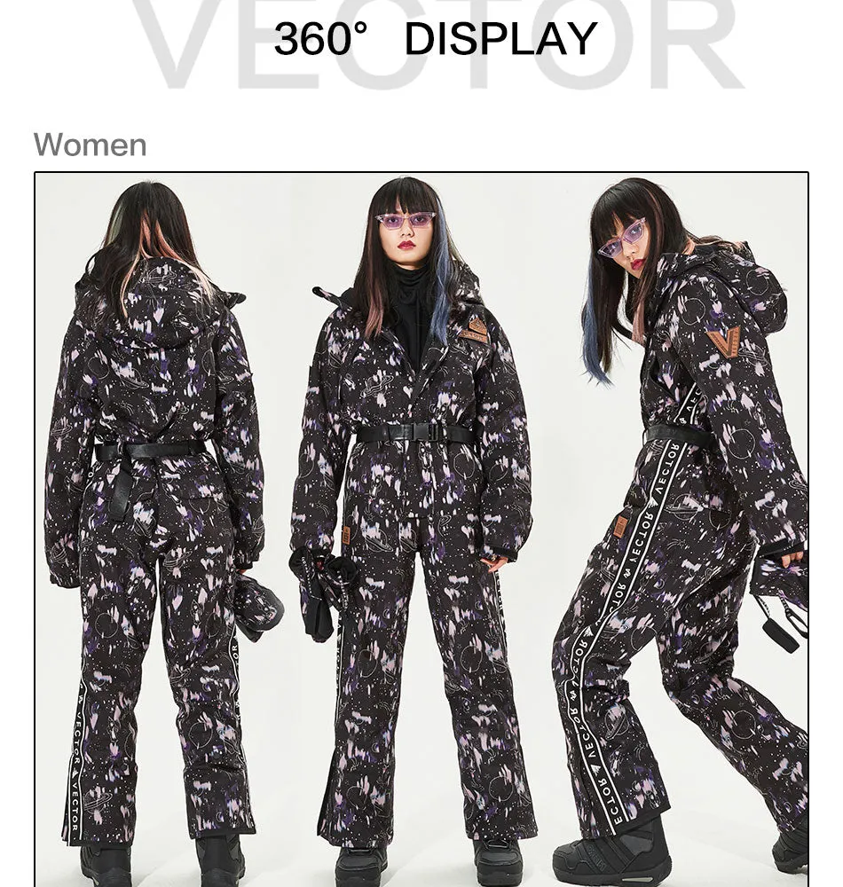 Ski Pants Straight Full Overalls Winter Warm Windproof Waterproof Outdoor Sports