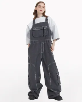 Ski Wear Snow Outfits Unisex Denim Ski Bibs