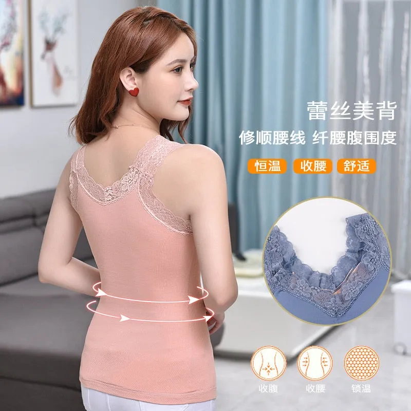 Thermal Underwear Plus size Vest Thermo Lingerie Woman Winter Clothing Warm Top Inner Wear Thermo Shirt Undershirt Intimate