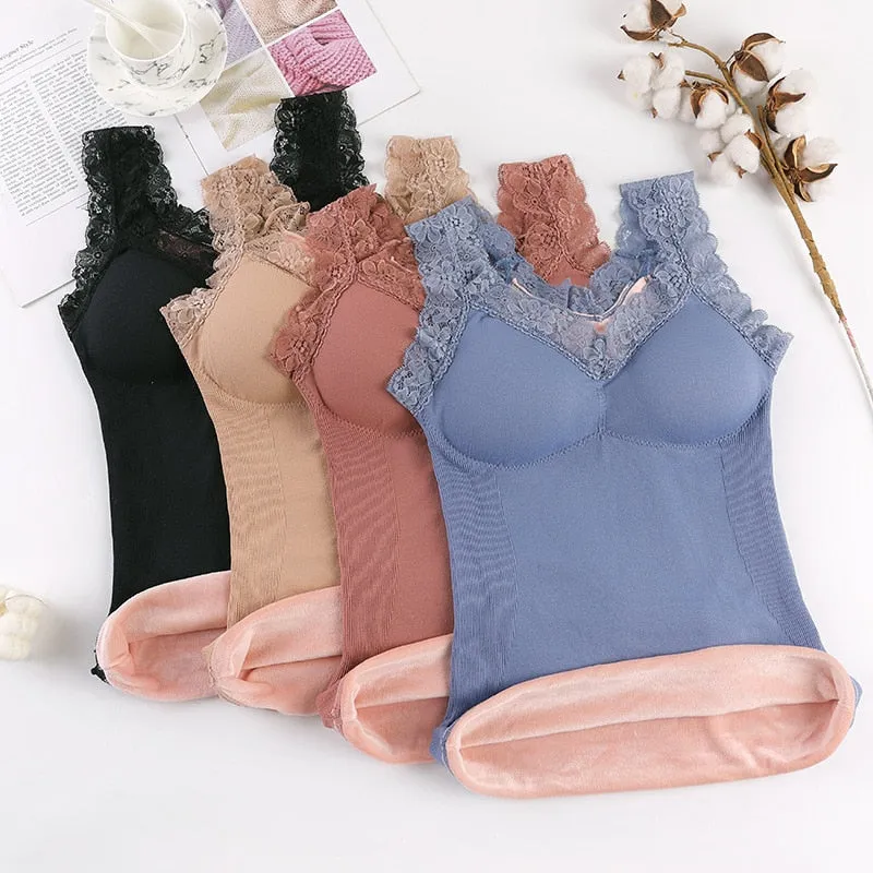 Thermal Underwear Plus size Vest Thermo Lingerie Woman Winter Clothing Warm Top Inner Wear Thermo Shirt Undershirt Intimate