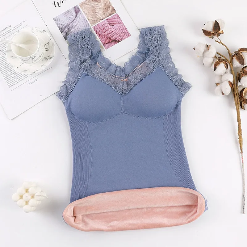 Thermal Underwear Plus size Vest Thermo Lingerie Woman Winter Clothing Warm Top Inner Wear Thermo Shirt Undershirt Intimate