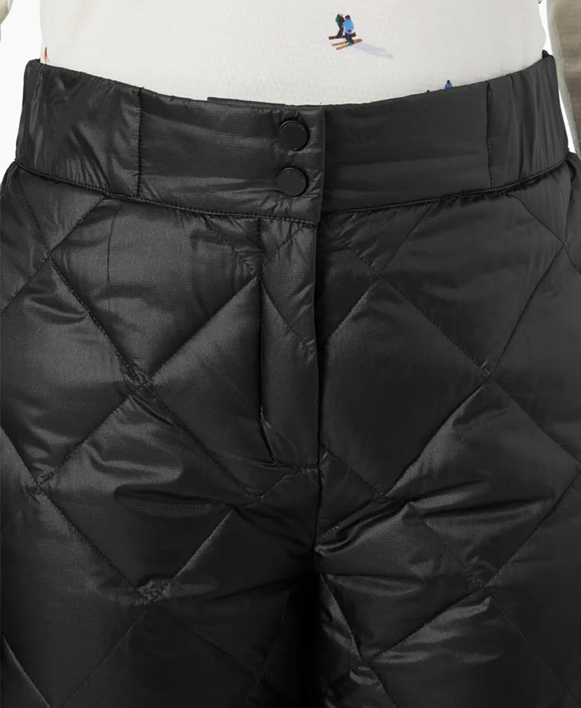 W DIAMOND QUILTED PANT,  Black