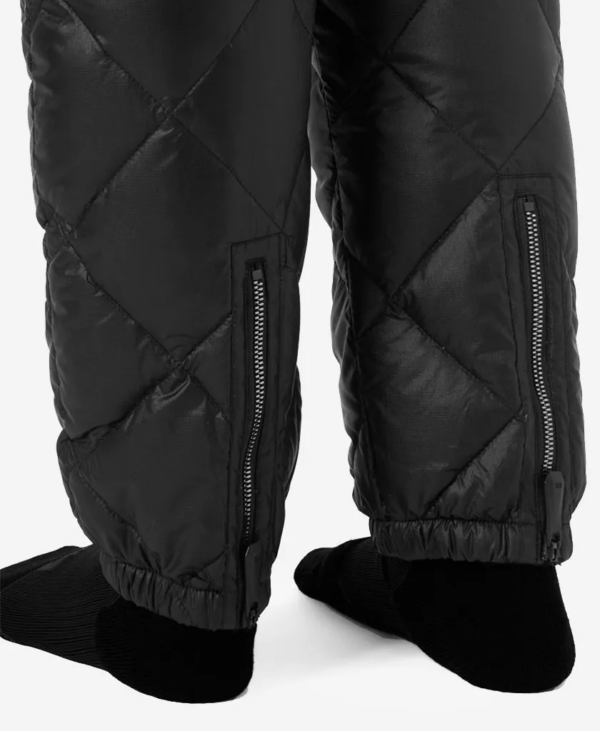 W DIAMOND QUILTED PANT,  Black