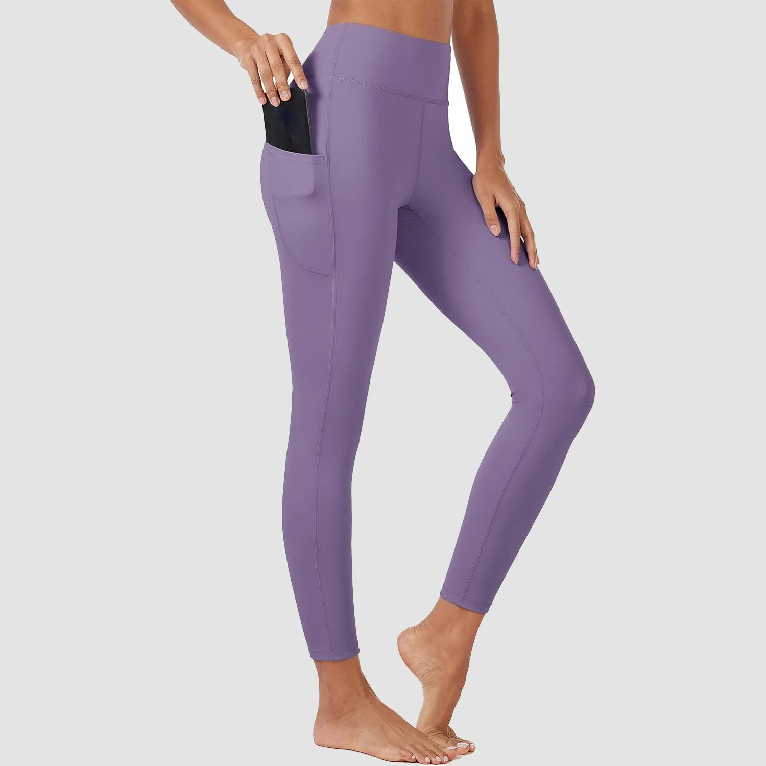 Women's High Waisted Workout Leggings with Pockets Tummy Control 7/8 Yoga Pants Stretch Gym Athletic Leggings