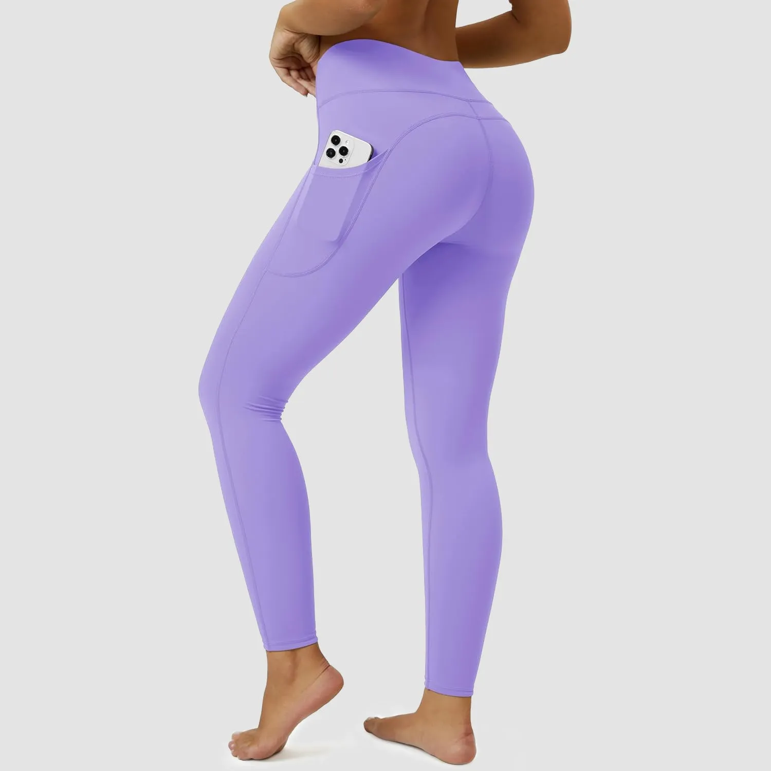 Women's High Waisted Workout Leggings with Pockets Tummy Control 7/8 Yoga Pants Stretch Gym Athletic Leggings