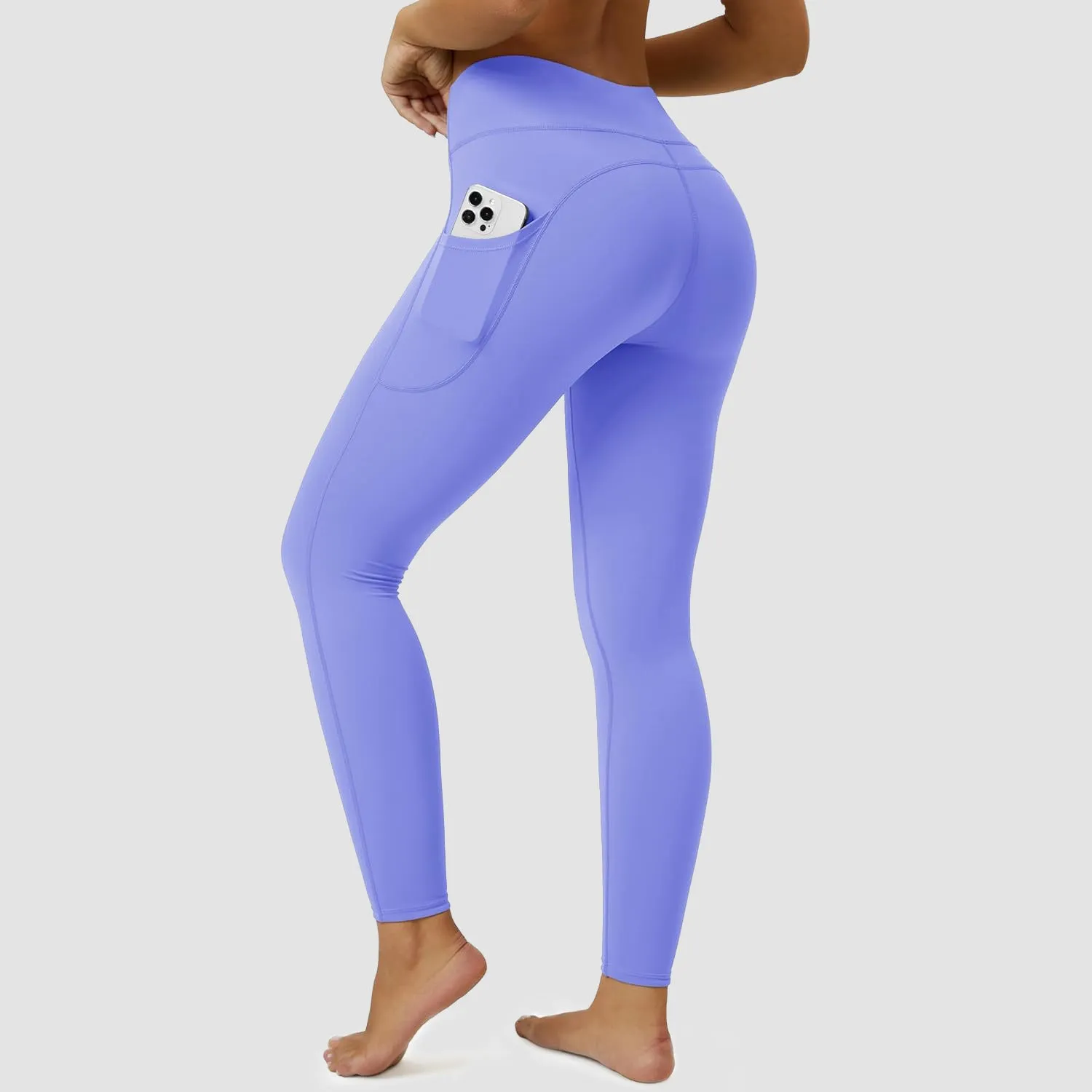 Women's High Waisted Workout Leggings with Pockets Tummy Control 7/8 Yoga Pants Stretch Gym Athletic Leggings