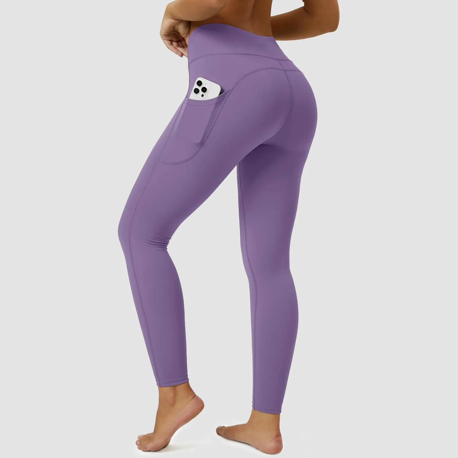 Women's High Waisted Workout Leggings with Pockets Tummy Control 7/8 Yoga Pants Stretch Gym Athletic Leggings