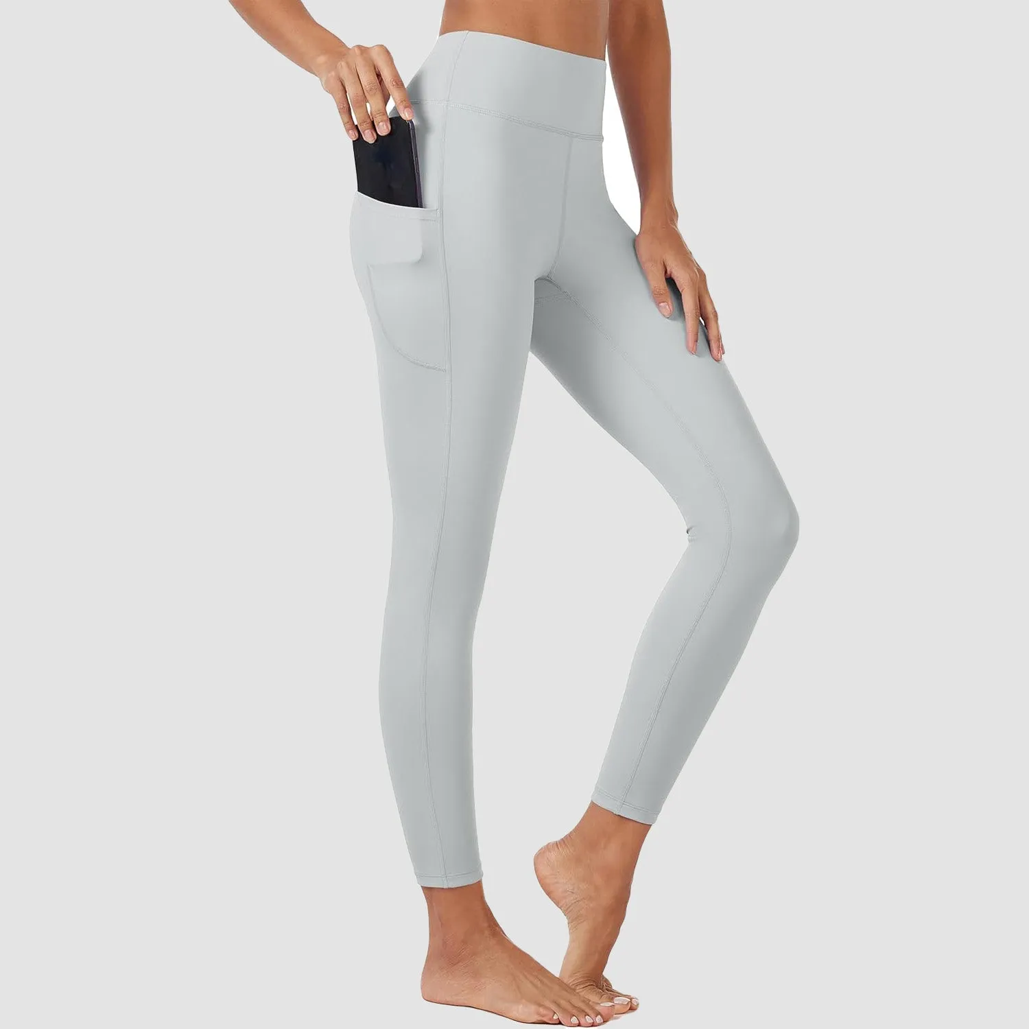Women's High Waisted Workout Leggings with Pockets Tummy Control 7/8 Yoga Pants Stretch Gym Athletic Leggings