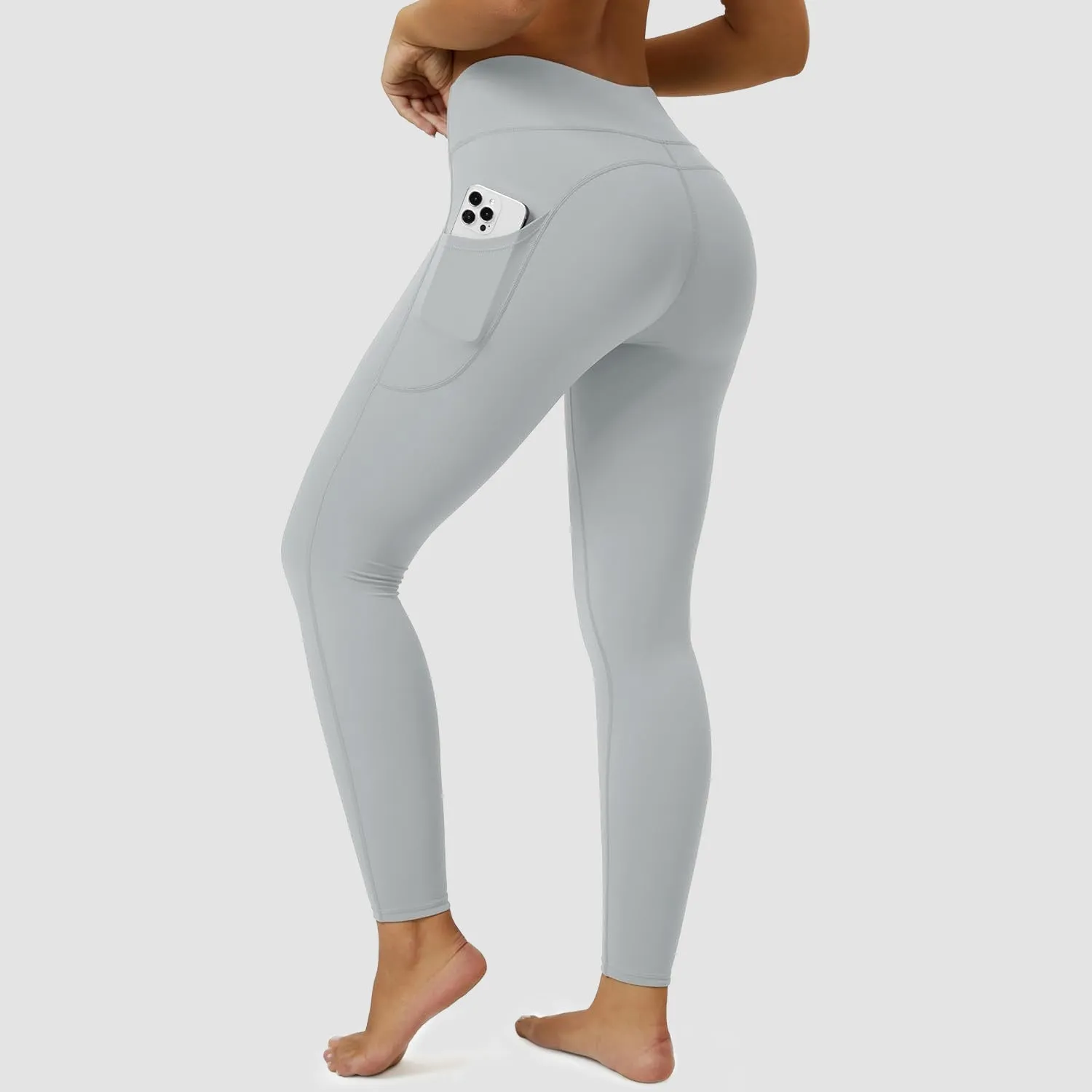 Women's High Waisted Workout Leggings with Pockets Tummy Control 7/8 Yoga Pants Stretch Gym Athletic Leggings
