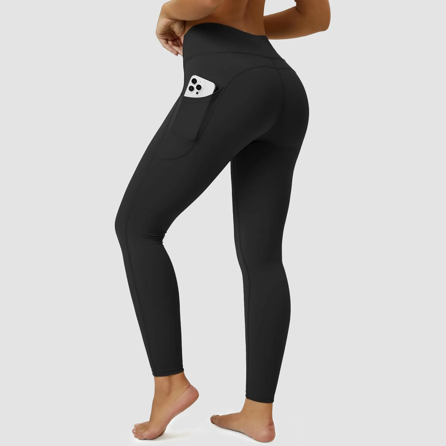 Women's High Waisted Workout Leggings with Pockets Tummy Control 7/8 Yoga Pants Stretch Gym Athletic Leggings