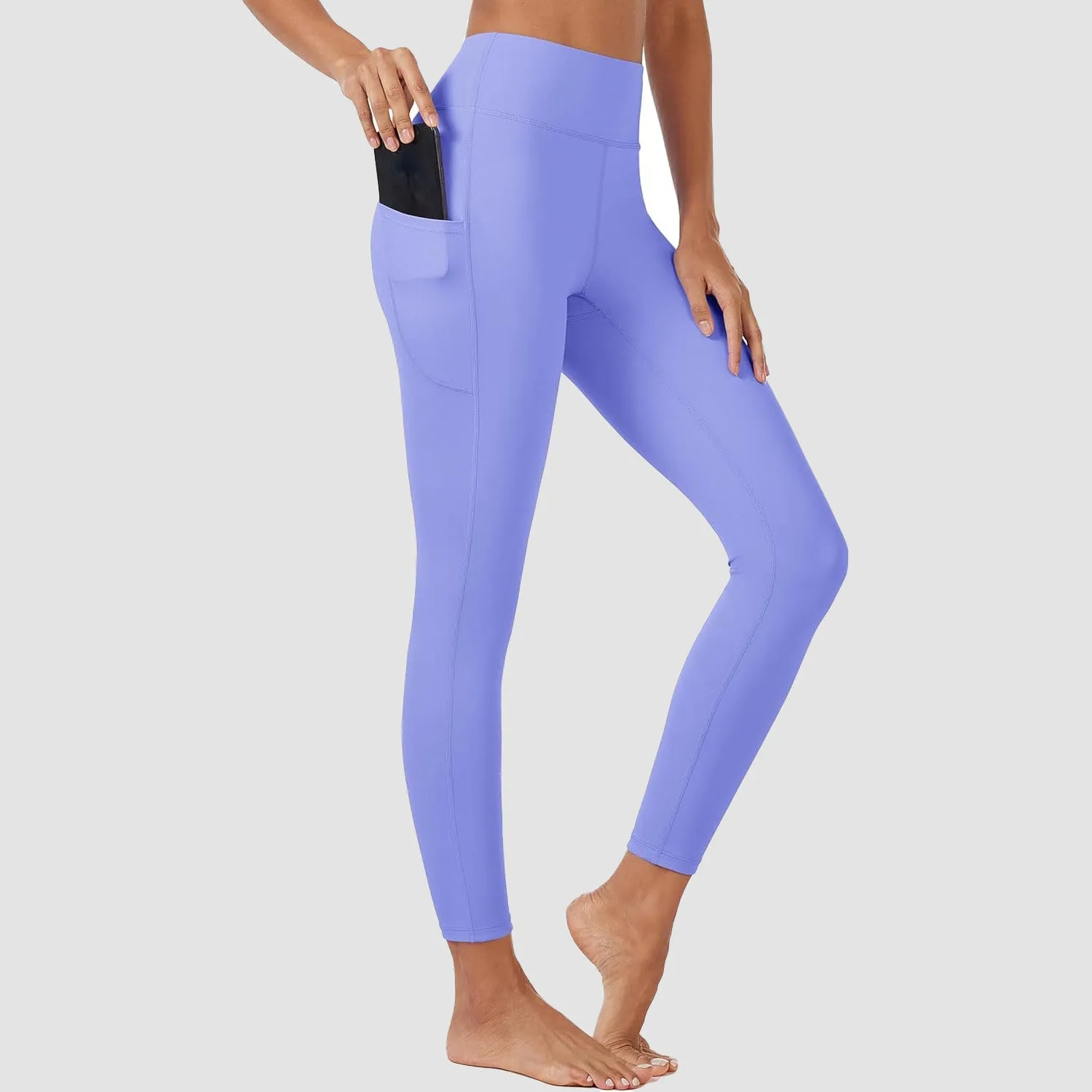 Women's High Waisted Workout Leggings with Pockets Tummy Control 7/8 Yoga Pants Stretch Gym Athletic Leggings