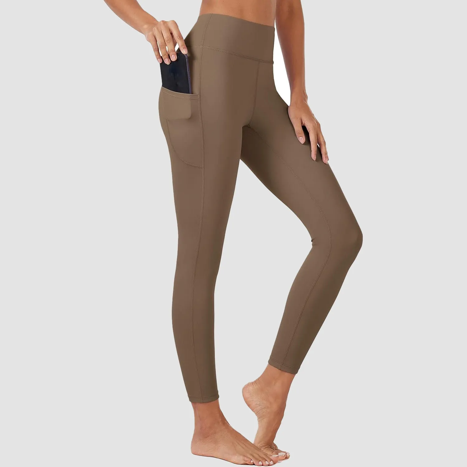 Women's High Waisted Workout Leggings with Pockets Tummy Control 7/8 Yoga Pants Stretch Gym Athletic Leggings