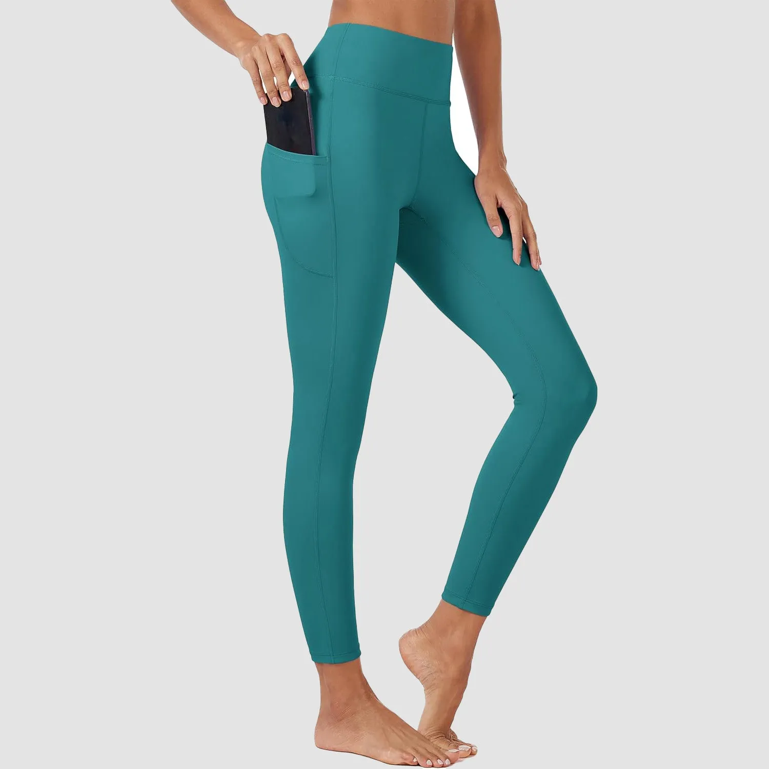 Women's High Waisted Workout Leggings with Pockets Tummy Control 7/8 Yoga Pants Stretch Gym Athletic Leggings