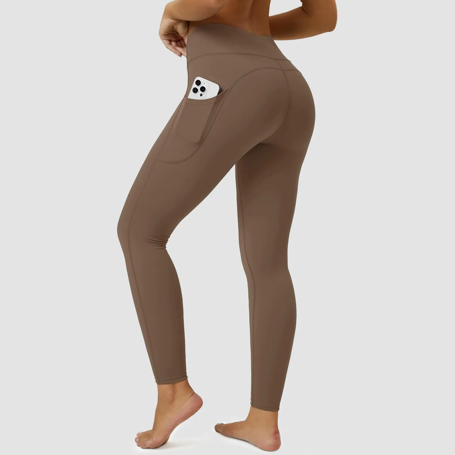 Women's High Waisted Workout Leggings with Pockets Tummy Control 7/8 Yoga Pants Stretch Gym Athletic Leggings