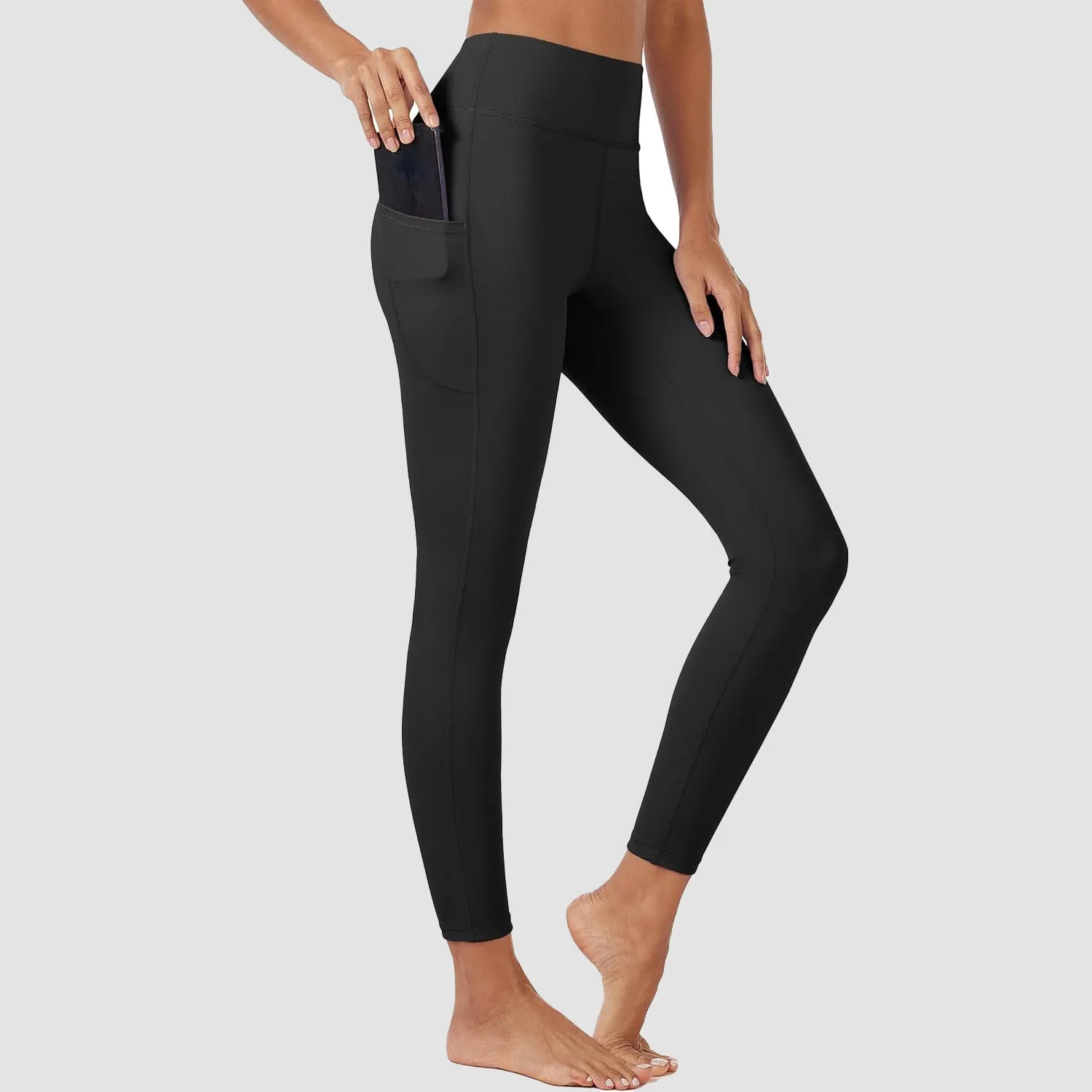 Women's High Waisted Workout Leggings with Pockets Tummy Control 7/8 Yoga Pants Stretch Gym Athletic Leggings