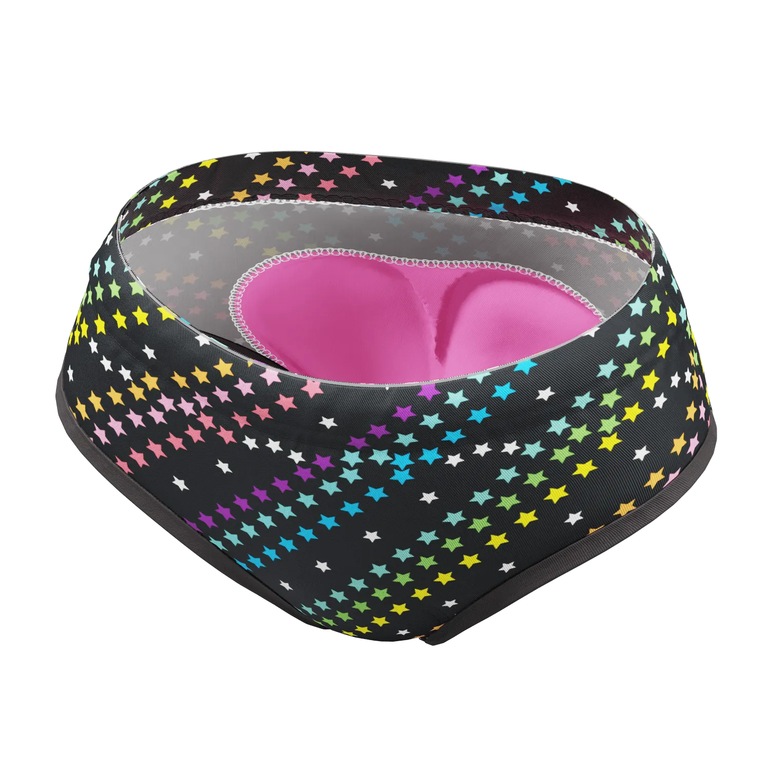 Women's Rainbow Star Gel Padded Cycling Underwear-Briefs