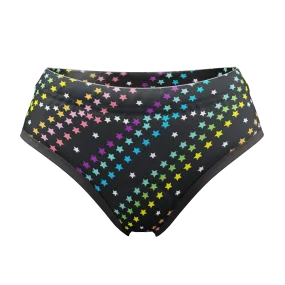 Women's Rainbow Star Gel Padded Cycling Underwear-Briefs