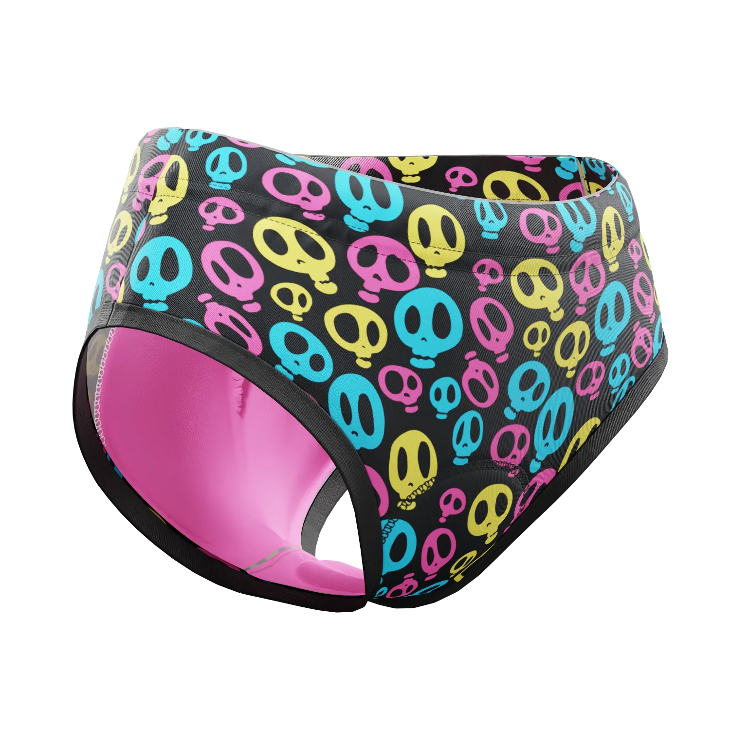 Women's Skulls Gel Padded Cycling Underwear-Briefs