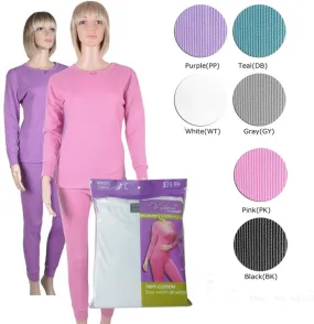 women's thermal underwear sets - teal Case of 36