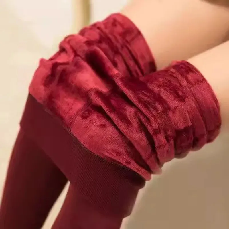 Women's Warmer Leggings Winter Thermal Pants Pantyhose Socks Velvet Tights Elastic Thicken Stocking Fleece Lined Underwear