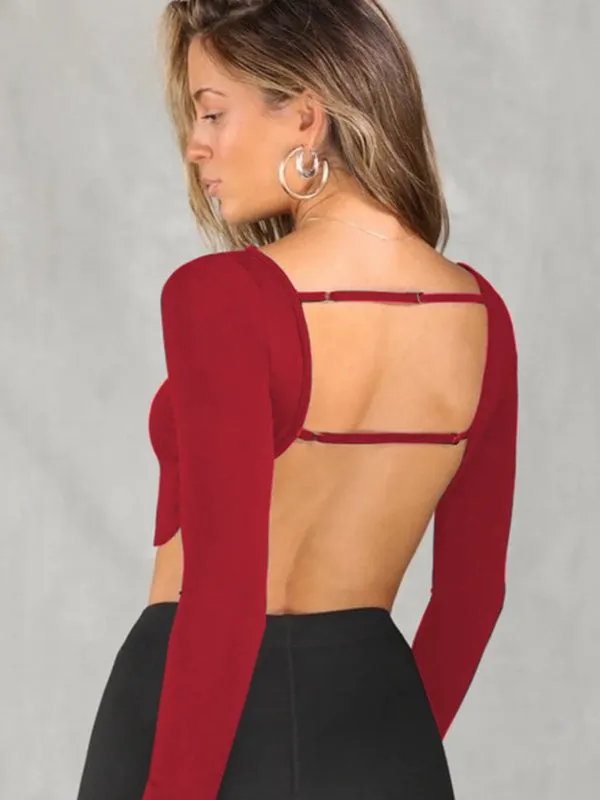 ZASUWA Female Backless With Straps Cutout Long Sleeves